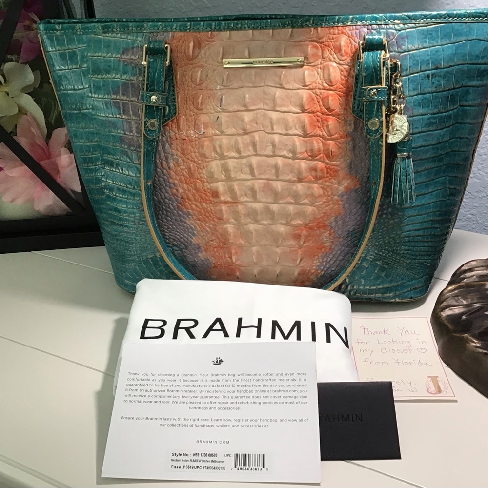 Brahmin Medium Asher- Sundew Ombre Good Used Condition